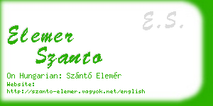 elemer szanto business card